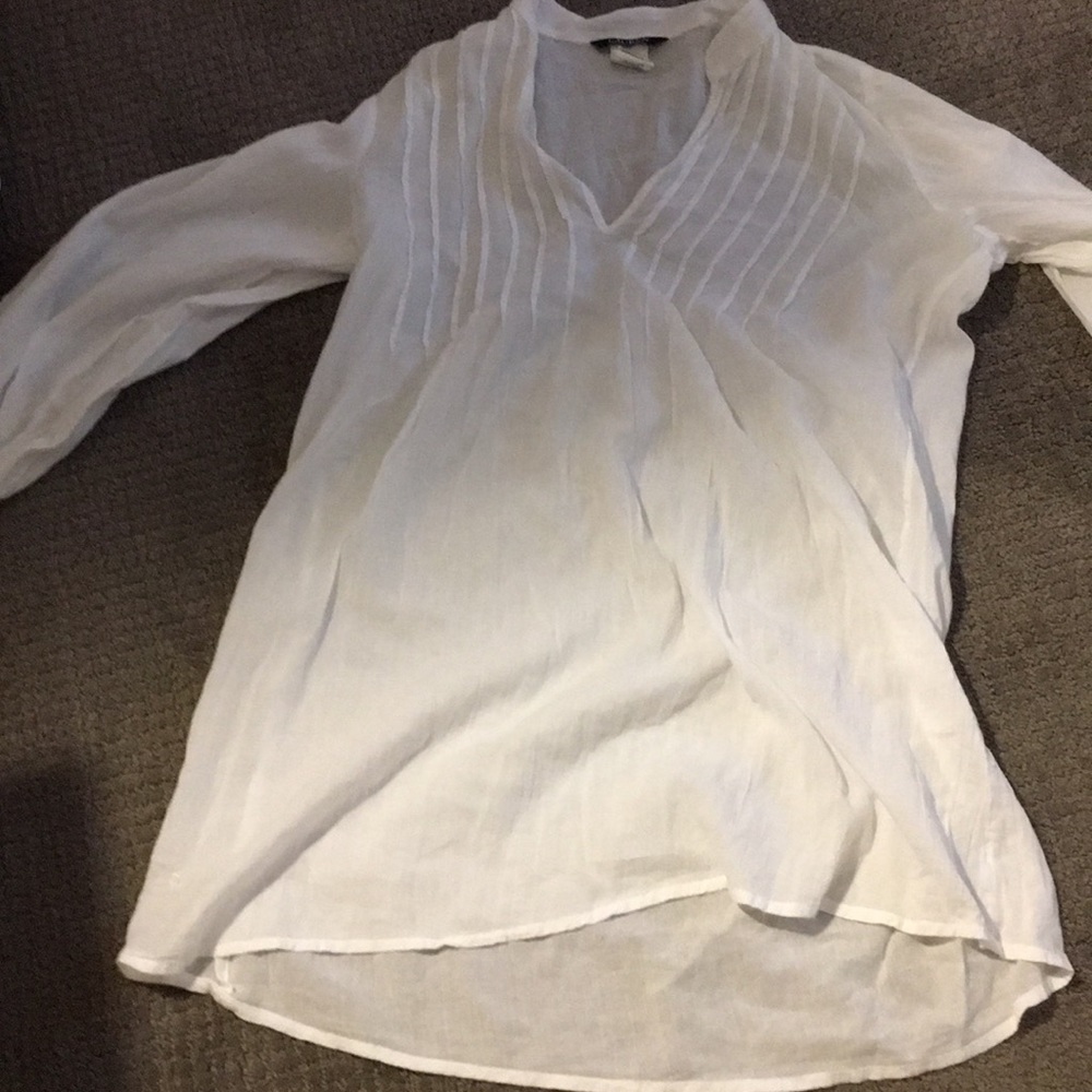 White linen beach coverup